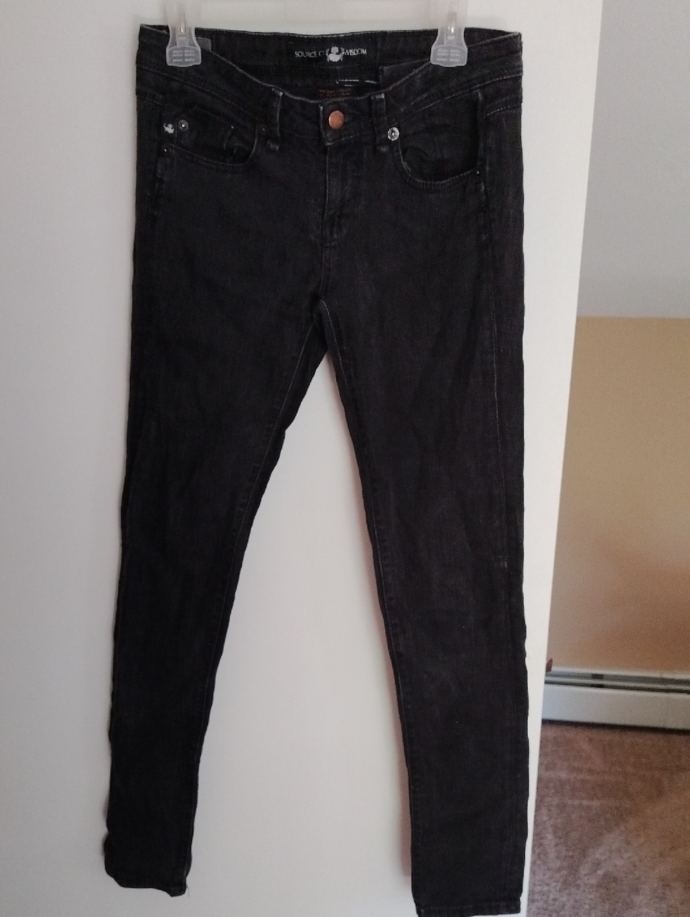 Source Of Wisdom Black Skinny Jeans for Women